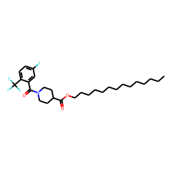 Isonipecotic acid, N-(3-fluoro-6-trifluoromethylbenzoyl)-, tetradecyl ester