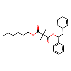 Dimethylmalonic acid, hexyl 1-phenyl-2-(cyclohex-2-enyl)ethyl ester