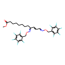 (Z)-10-Dodecenoic acid, 9,12-dioxo, methyl ester, bis-PFB-oxime, # 1