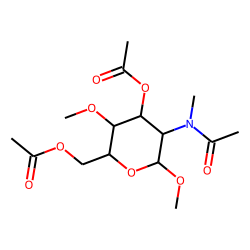 Acetic acid 2-acetoxymethyl-5-(acetyl-methyl-amino)-3,6-dimethoxy-tetrahydro-pyran-4-yl ester