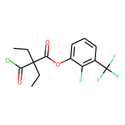 Diethylmalonic acid, monochloride, 2-fluoro-3-trifluoromethylphenyl ester
