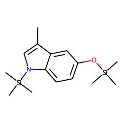 Indole, 5-hydroxy-3-methyl, TMS