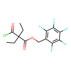Diethylmalonic acid, monochloride, pentafluorobenzyl ester