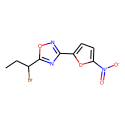 Oxadiazole, 1,2,4-, 5-(alpha-bromopropyl)-3-(5-nitrofuran-2-yl)-