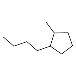 Cyclopentane, 1-butyl-2-methyl, trans