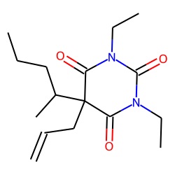 2,4,6(1H,3H,5H)-Pyrimidinetrione, 1,3-diethyl-5-(1-methylbutyl)-5-(2-propenyl)-