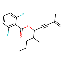 2,6-Difluorobenzoic acid, 2,6-dimethylnon-1-en-3-yn-5-yl ester