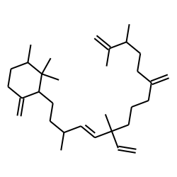 1,1,6-trimethyl-3-methylene-2-[(4E)-3,6,13,14-tetramethyl-10-methylene-6-vinyl-4,14-pentadecadienyl]cyclohexane, isomer # 3