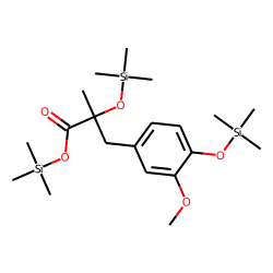 Propanoic acid, 2-hydroxy-2-methyl-3-(4-hydroxy-3-methoxyphenyl), tris-TMS
