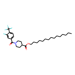 Isonipecotic acid, N-(3-fluoro-4-trifluoromethylbenzoyl)-, pentadecyl ester