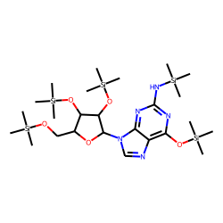9H-Purin-2-amine, N-(trimethylsilyl)-6-[(trimethylsilyl)oxy]-9-[2,3,5-tris-O-(trimethylsilyl)-«beta»-D-ribofuranosyl]-