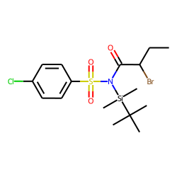 N-(2-Bromobutyryl)-4-chloro-benzenesulfonamide, N-tert.-butyldimethylsilyl-