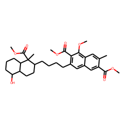 2,6-Naphthalenedicarboxylic acid, 3-[4-[decahydro-5-hydroxy-1-(methoxycarbonyl)-1-methyl-2-naphthalenyl]butyl]-1-methoxy-7-methyl-, dimethyl ester