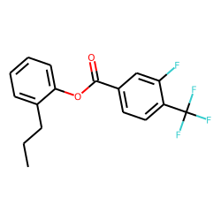 3-Fluoro-4-trifluoromethylbenzoic acid, 2-propylphenyl ester