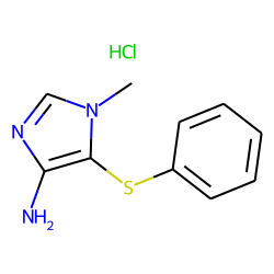 Imidazole, 4-amino-1-methyl-5-(phenylmercapto)-, hydrochloride