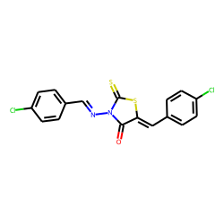 Rhodanine, 5-(p-chlorobenzylidene)-3-(p-chlorobenzylideneamino)-