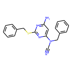 Pyrimidine, 6-amino-4-benzyl(cyano)amino-2-benzylthio-