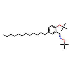 Benzaldehyde, 2-hydroxy, 5-dodecyl, oxime, TMS