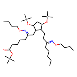 13,14-Dihydro-6,15-diketo-PGF1A, BO-TMS, isomer # 3