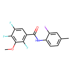 2,4,5-Trifluoro-3-methoxybenzamide, N-(2-iodo-4-methylphenyl)-