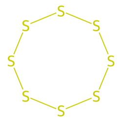 Cyclic octaatomic sulfur