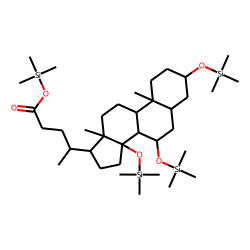 3«alpha»,7«beta»,14«alpha»-trihydroxy-5«beta»-cholan-24-oic acid, TMS