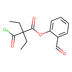 Diethylmalonic acid, monochloride, 2-formylphenyl ester