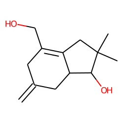 1H-Inden-3-ol, 2,3,3a,4,5,6-hexahydro-2,2-dimethyl-5-methylene-7-hydroxymethyl