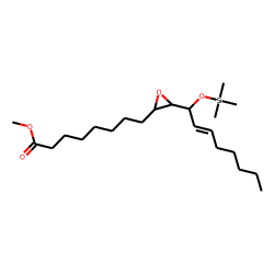 12-Octadecenoic acid, 11-hydroxy, 9,10-epoxy, TMS, methyl ester, # 3