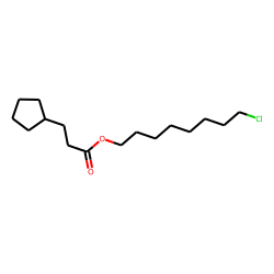 3-Cyclopentylpropionic acid, 8-chlorooctyl ester