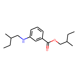 Benzoic acid, 3-(2-methylbutyl)amino-, 2-methylbutyl ester