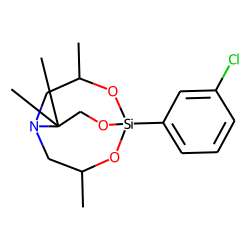 1-(m-chlorophenyl), 4,4,7,10-tetramethylsilatrane, c
