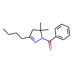 2-Pyrazoline, 3-butyl-5,5-dimethyl, 1-benzoyl