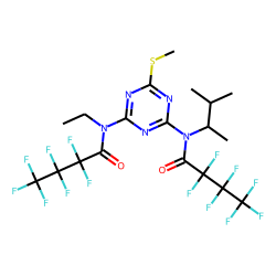 N-(1,2-Dimethylpropyl)-N,N-bis(heptafluorobutyryl)-N'-ethyl-6-methylsulfanyl-1,3,5-triazine-2,4-diamine
