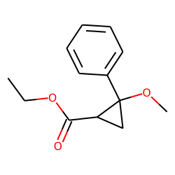 Cyclopropane-1-carboxylic acid, 2-methoxy-2-phenyl, ethyl ester, cis