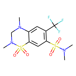 2H-1,2,4-Benzothiadiazine-7-sulfonamide, 3,4-dihydro-N,N,2,4-tetramethyl-6-(trifluoromethyl)-, 1,1-dioxide