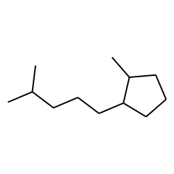 Cyclopentane, 1-methyl-2-(4-methylpentyl)-, trans-