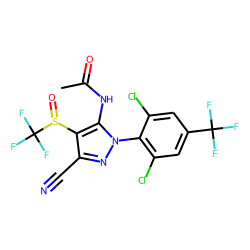 5-Acetamino-1-[2,6-dichloro-4-(trifluoromethyl)phenyl]-4-(trifluoromethylsulfinyl)pyrazole-3-carbonitrile