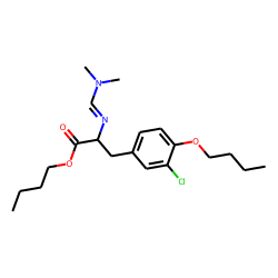 2-([(Dimethylamino)methylene]amino)-3-(3-chloro-4-butyloxy-phenyl)propanoic acid, butyl ester
