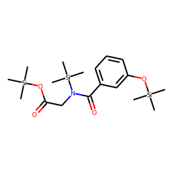 Glycine, N-(trimethylsilyl)-N-[3-[(trimethylsilyl)oxy]benzoyl]-, trimethylsilyl ester