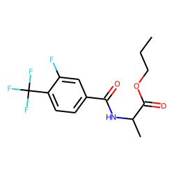 D-Alanine, N-(3-fluoro-4-trifluoromethylbenzoyl)-, propyl ester