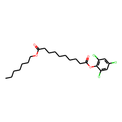 Sebacic acid, heptyl 2,4,6-trichlorophenyl ester