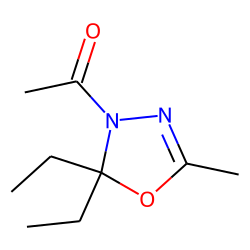 5,5-Diethyl-2-methyl-4-acetyl-1,3,4-oxadiazoline