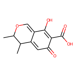 3H-2-Benzopyran-7-carboxylic acid, 4,6-dihydro-8-hydroxy-3,4,5-trimethyl-6-oxo-, (3S-trans)-