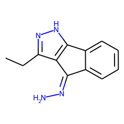 Indeno[1,2-c]pyrazol-4-one, 3-ethyl-, hydrazone