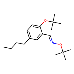 Benzaldehyde, 2-hydroxy, 5-butyl, oxime, TMS