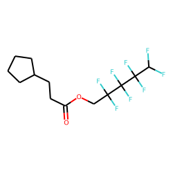 3-Cyclopentylpropionic acid, 2,2,3,3,4,4,5,5-octafluoropentyl ester