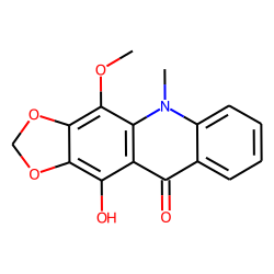1,3-Dioxolo[4,5-b]acridin-10(5H)-one, 11-hydroxy-4-methoxy-5-methyl-