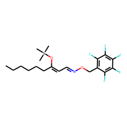 2-Nonenal, 3-hydroxy, TMS, PFBO, # 1