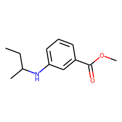 Benzoic acid, 3-(1-methylpropyl)amino-, methyl ester